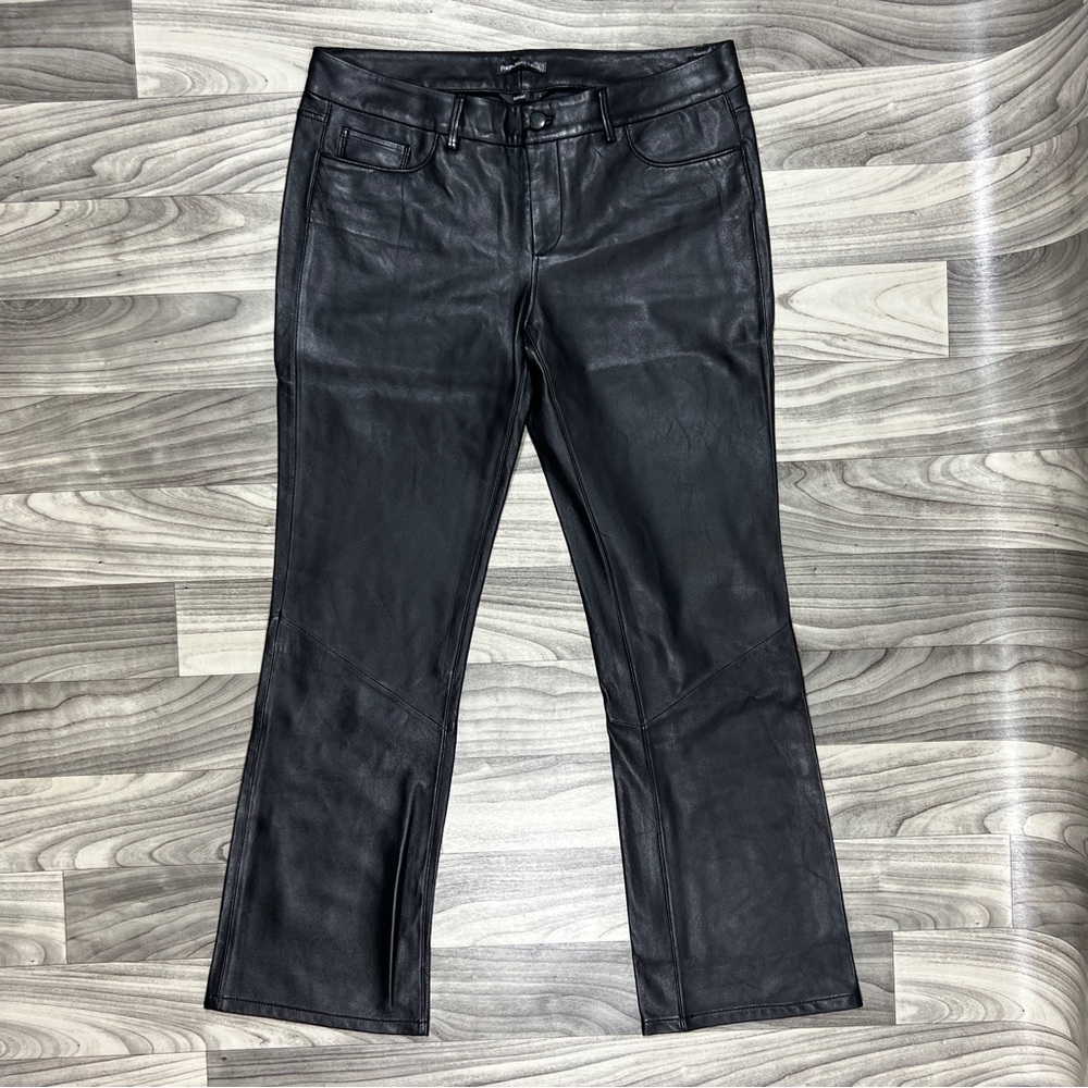 Paige Black Label Genuine Leather Bootcut Jeans, Sunset, Black 12